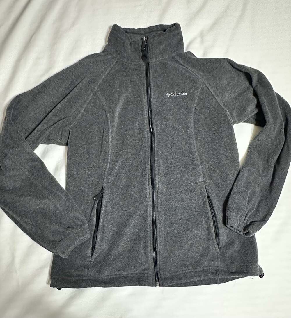 Columbia Benton Springs Fleece Jacket Size S Gray Full